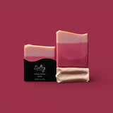 Sweet Grace inspired silk & goat milk soap bar from Sultry Scents with a smooth, colorful design