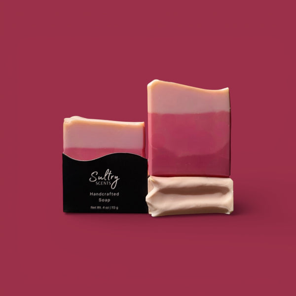 Sweet Grace inspired silk & goat milk soap bar from Sultry Scents with a smooth, colorful design