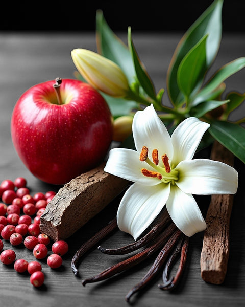 Sultry Scents Vanilla Skin inspired body spray image with vanilla beans white lily apple and warm wood notes