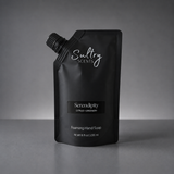 Sultry Scents Serendipity Volcano Inspired Foaming Hand Soap in sleek black pouch for refreshing hand cleaning