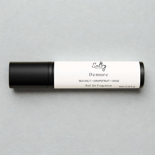Sultry Scents wood sage and sea salt dupe roll on fragrance with sea salt grapefruit and sage scent in 10ml bottle