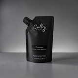 Sultry Scents Wood Sage & Sea Salt inspired foaming hand soap in a sleek black pouch
