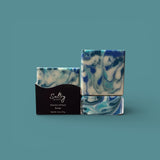 Sultry Scents Jo Malone Wood Sage & Sea Salt inspired soap with beautiful blue and white swirls