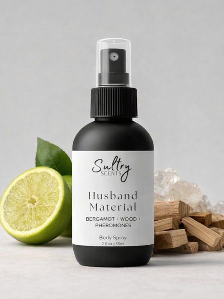 Sultry Scents Husband Material Body Spray with Bergamot and Wood, inspired by YSL Myslf inspired masculine body spray