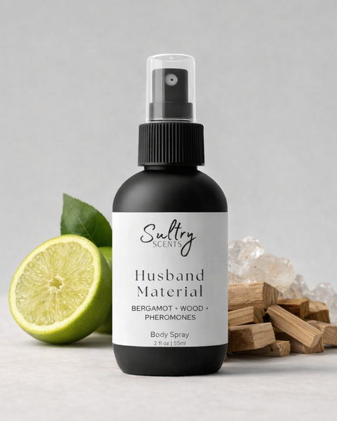 Sultry Scents Husband Material Body Spray with Bergamot and Wood, inspired by YSL Myslf inspired masculine body spray