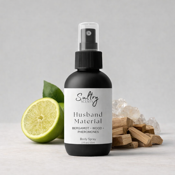 Sultry Scents Husband Material Body Spray with Bergamot and Wood, inspired by YSL Myslf inspired masculine body spray
