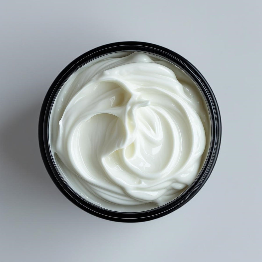 Sultry Scents Vanilla Body Cream dupe of Vanilla Skin in a black jar with whipped texture