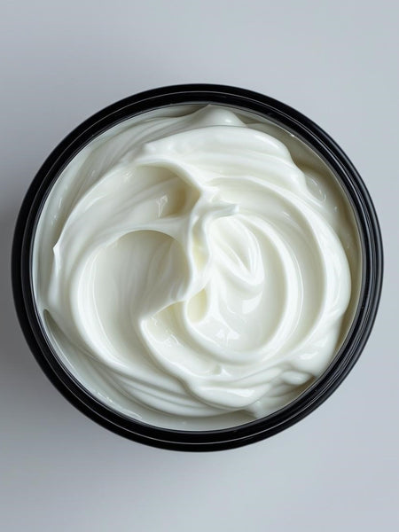 Sultry Scents Vanilla Body Cream dupe of Vanilla Skin in a black jar with whipped texture