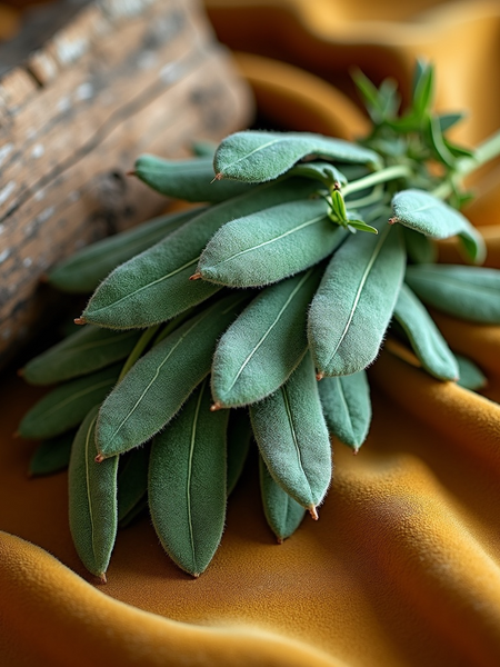 Fresh green vetiver leaves on mustard fabric highlighting vetiver suede roll on perfume by Sultry Scents